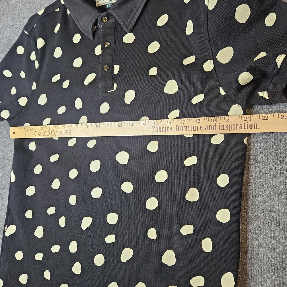 Bogey Bros Me S Golf Polo Shirt Size Large Pique Cotton Large Dot Black White